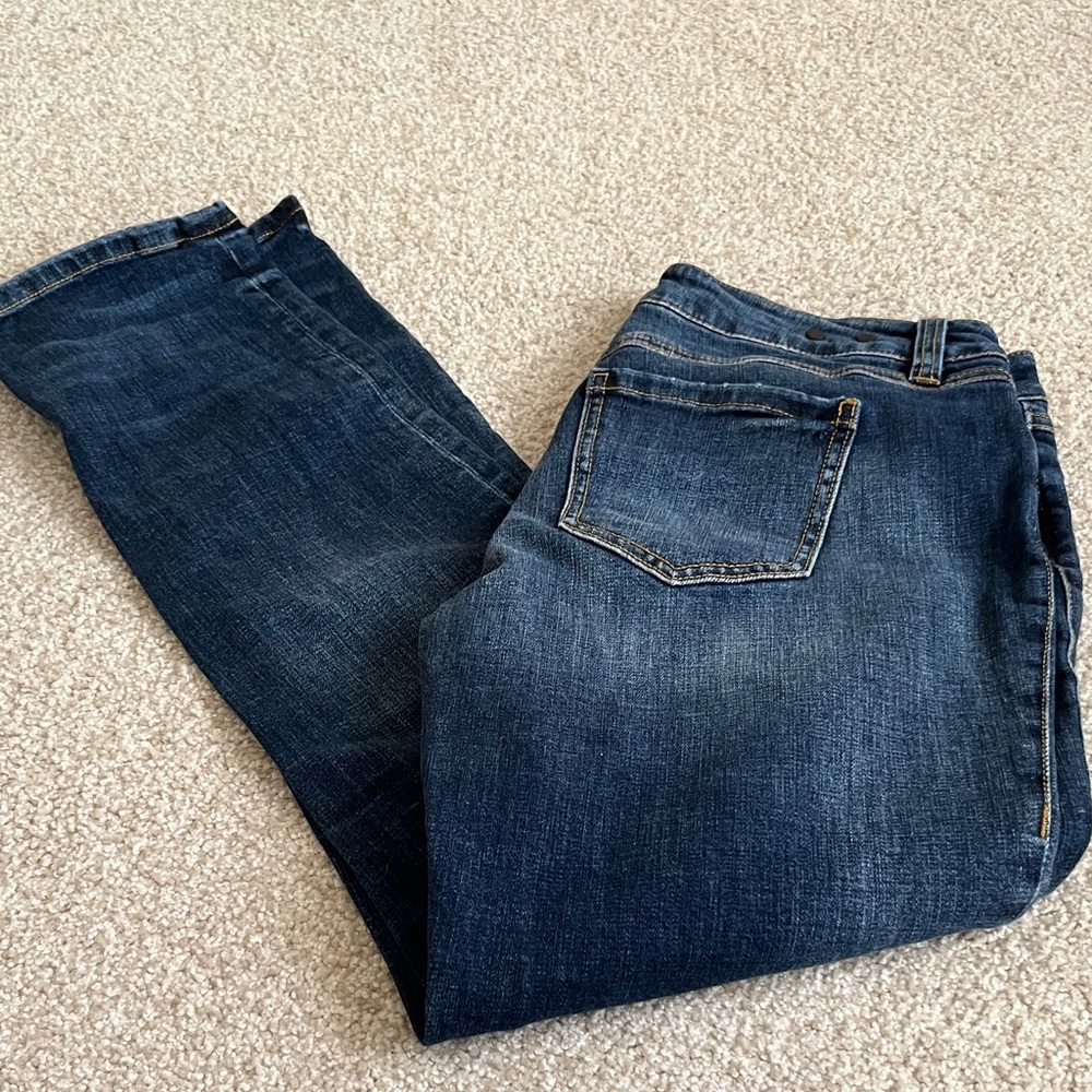 CAbi Slim Boyfriend Jeans in Dark Blue